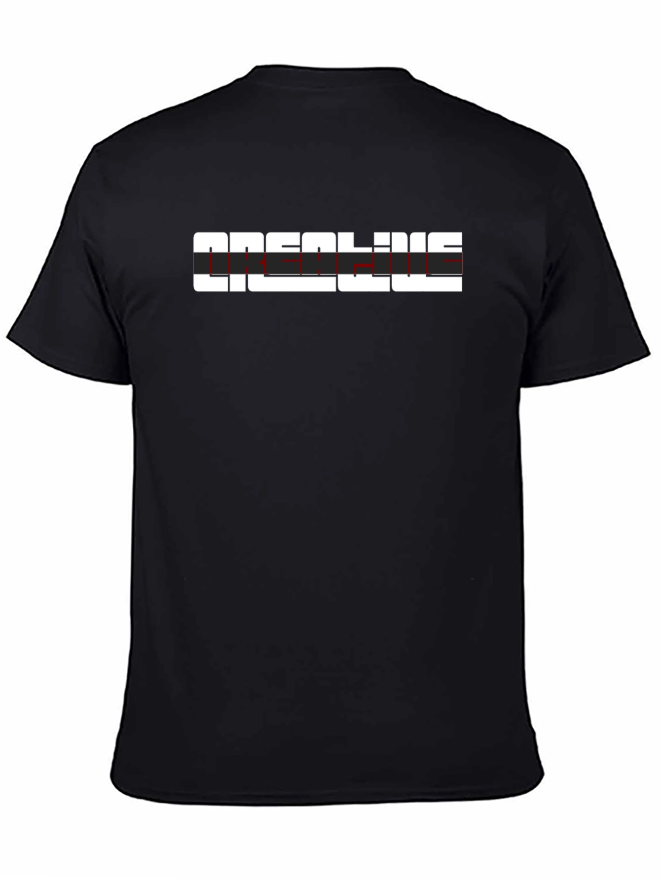Real Line Black Graphic T-Shirt