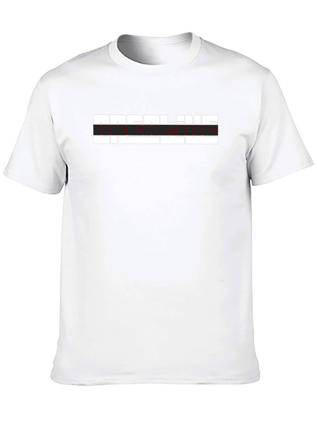 Real Line Black Graphic T-Shirt