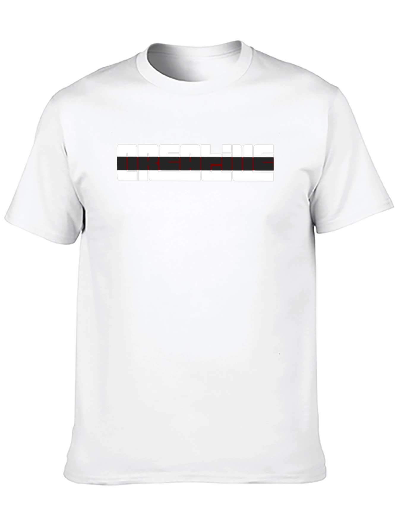 Real Line Black Graphic T-Shirt