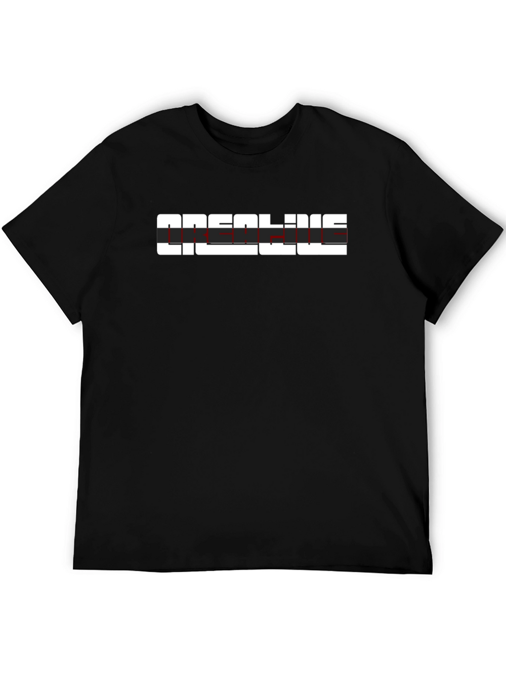 Real Line Black Graphic T-Shirt