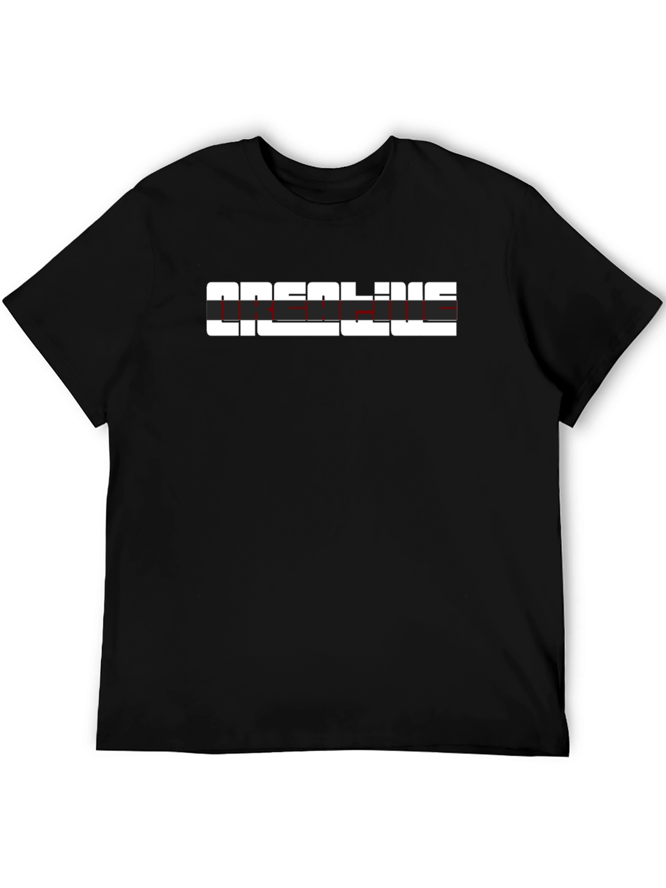 Real Line Black Graphic T-Shirt