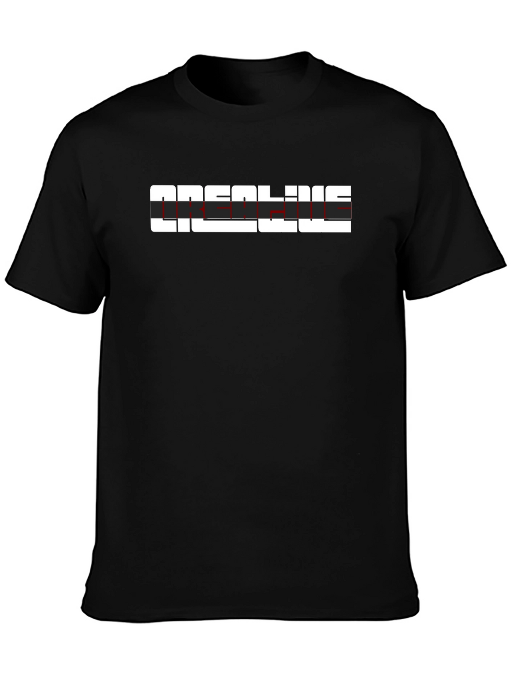 Real Line Black Graphic T-Shirt