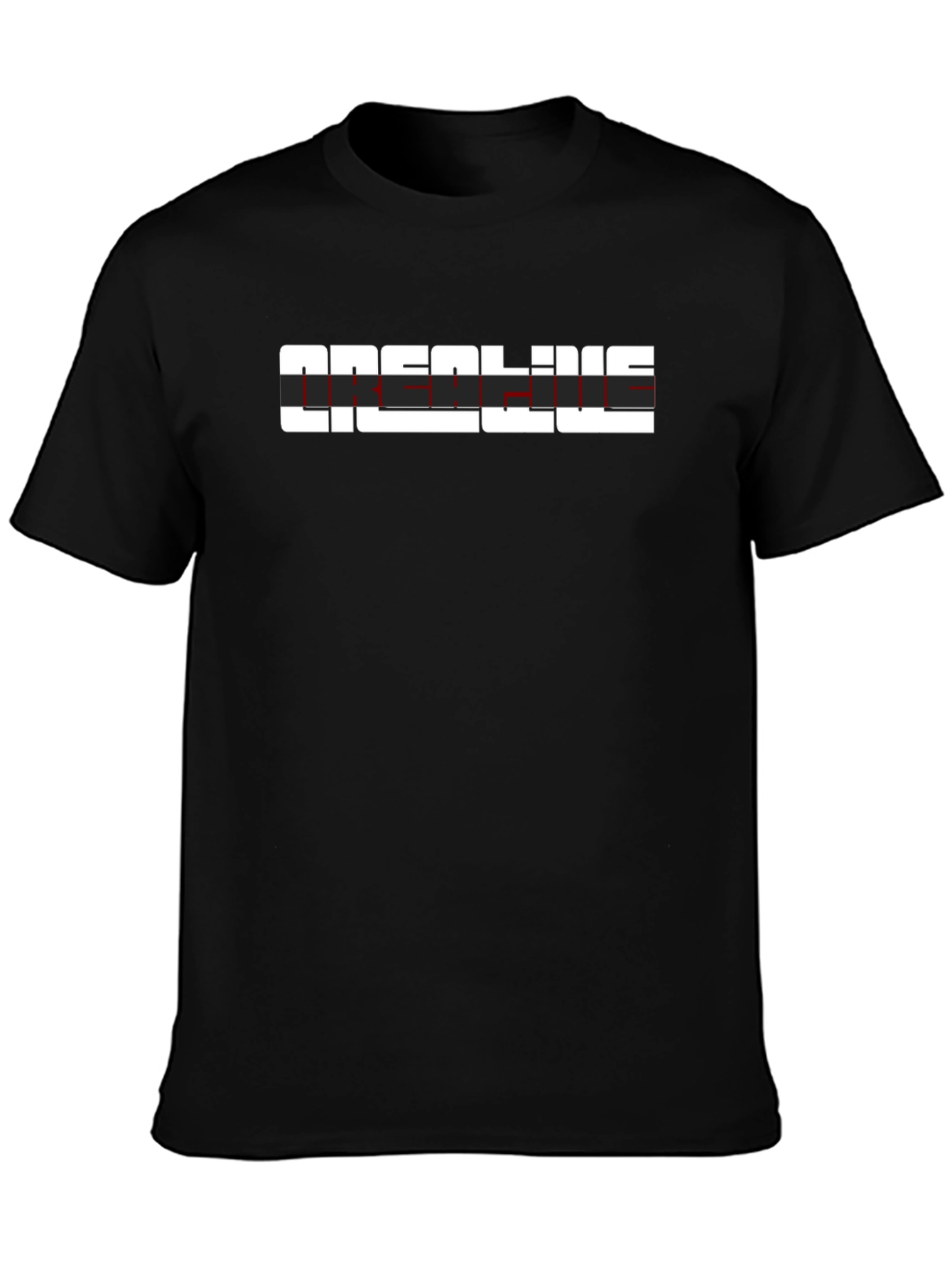 Real Line Black Graphic T-Shirt