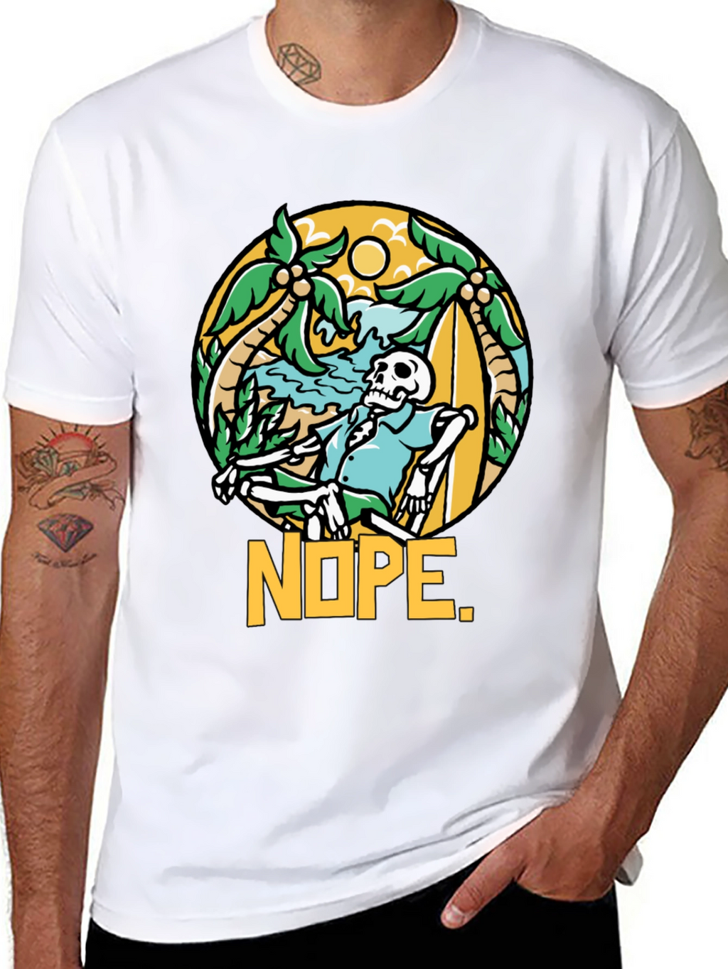 Relaxed Skeleton NOPE Graphic Tee