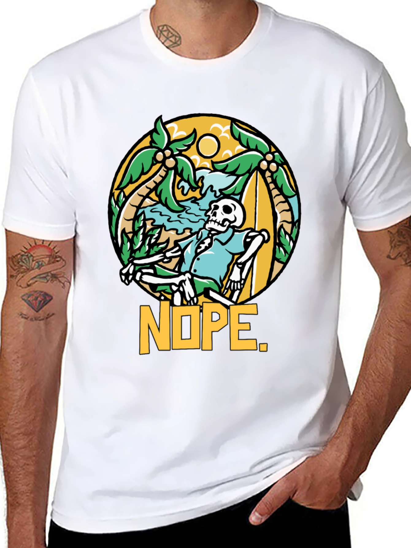 Relaxed Skeleton NOPE Graphic Tee