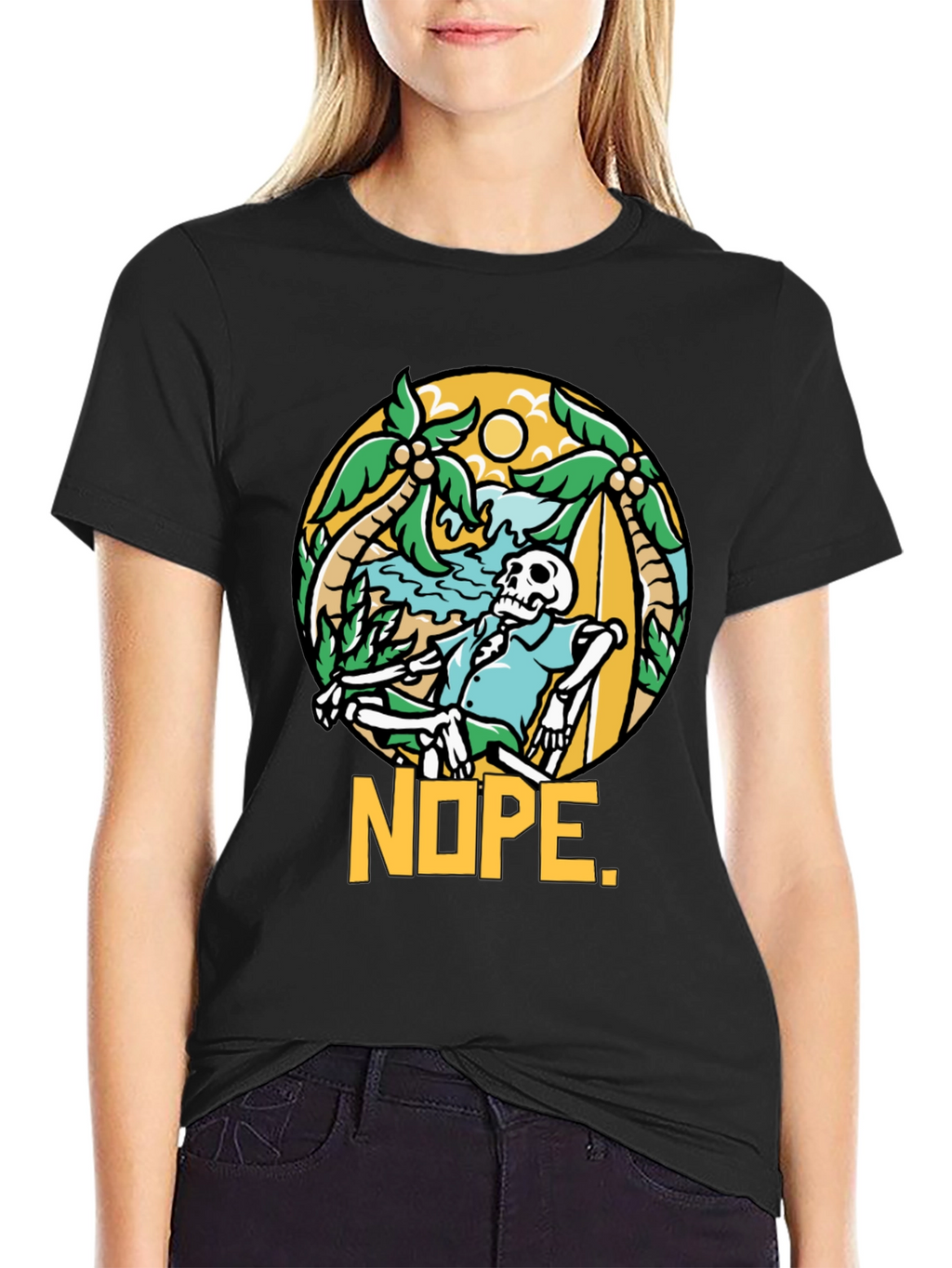 Relaxed Skeleton NOPE Graphic Tee