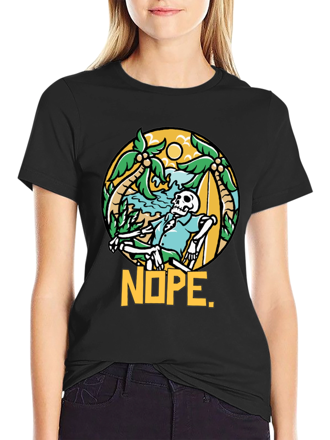 Relaxed Skeleton NOPE Graphic Tee