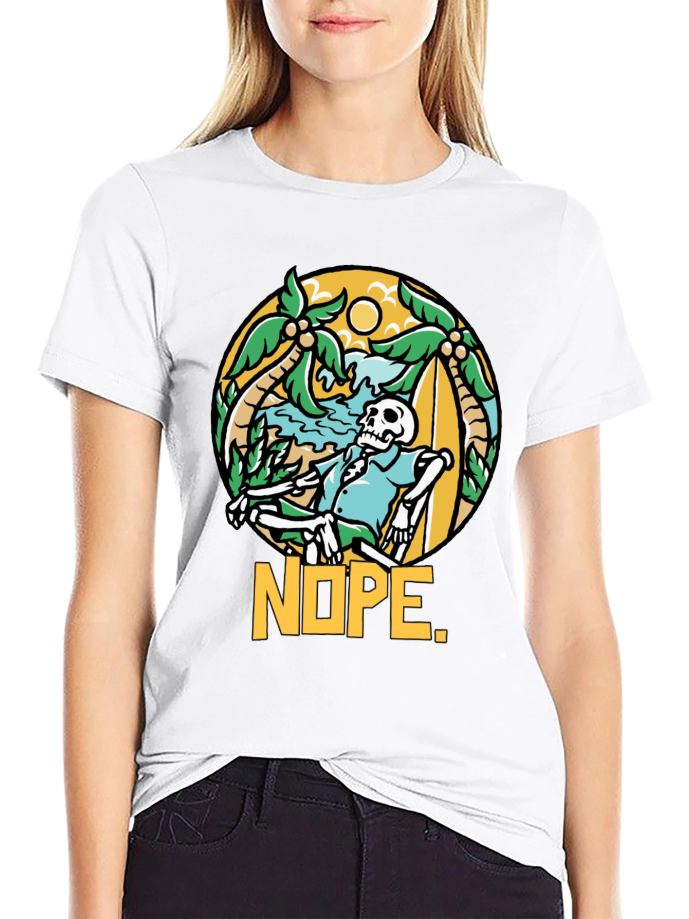 Relaxed Skeleton NOPE Graphic Tee