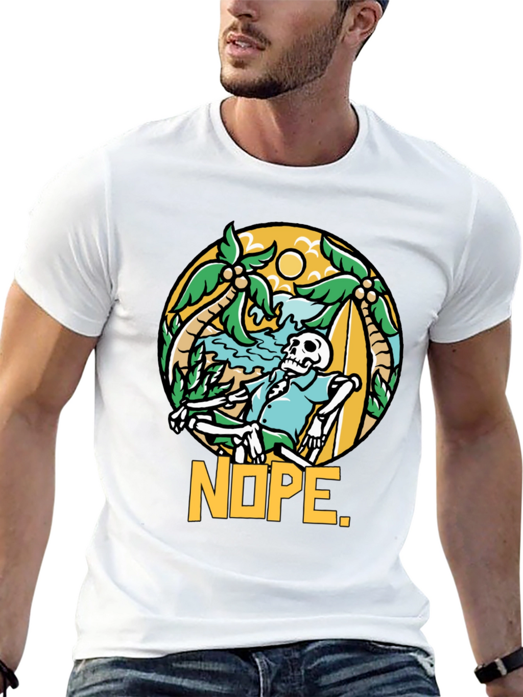 Relaxed Skeleton NOPE Graphic Tee