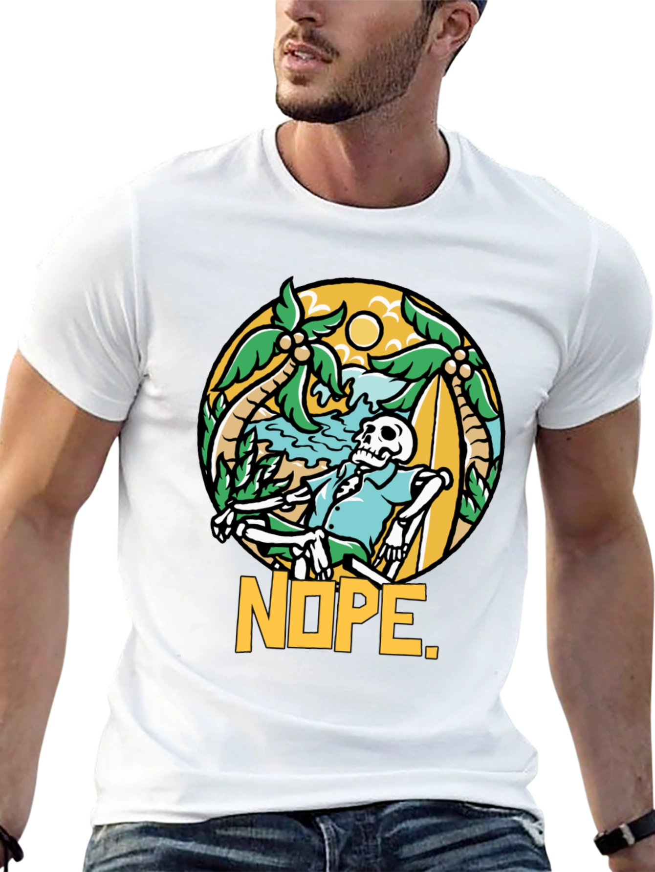 Relaxed Skeleton NOPE Graphic Tee