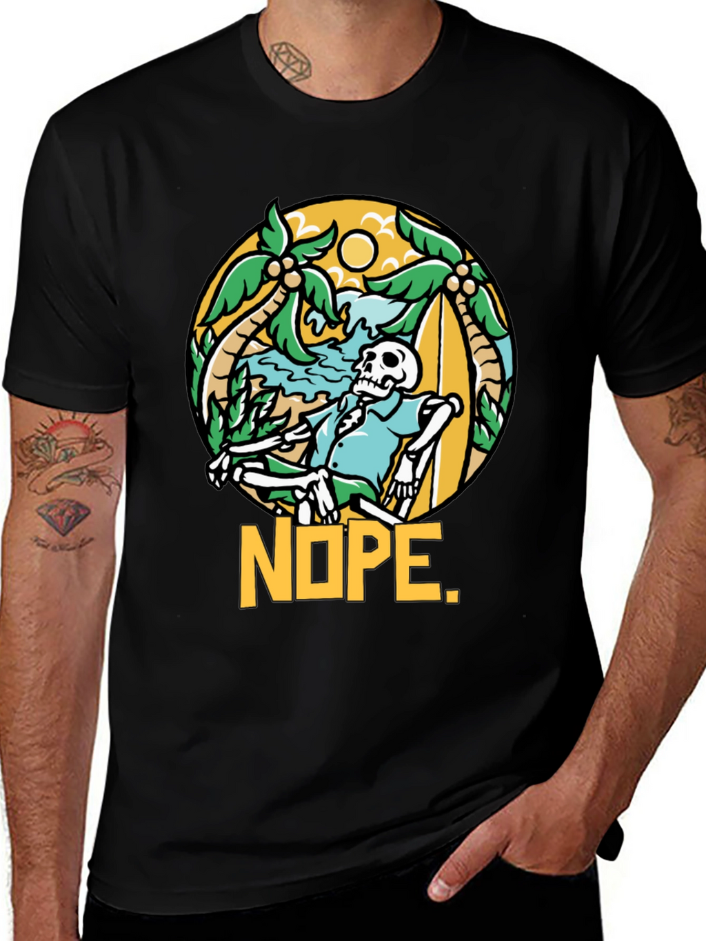 Relaxed Skeleton NOPE Graphic Tee