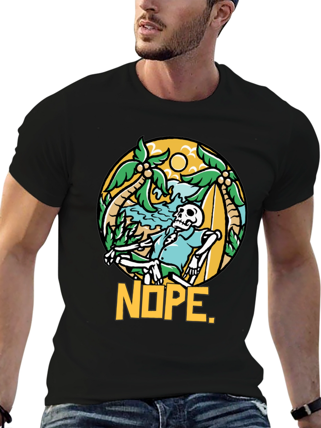 Relaxed Skeleton NOPE Graphic Tee