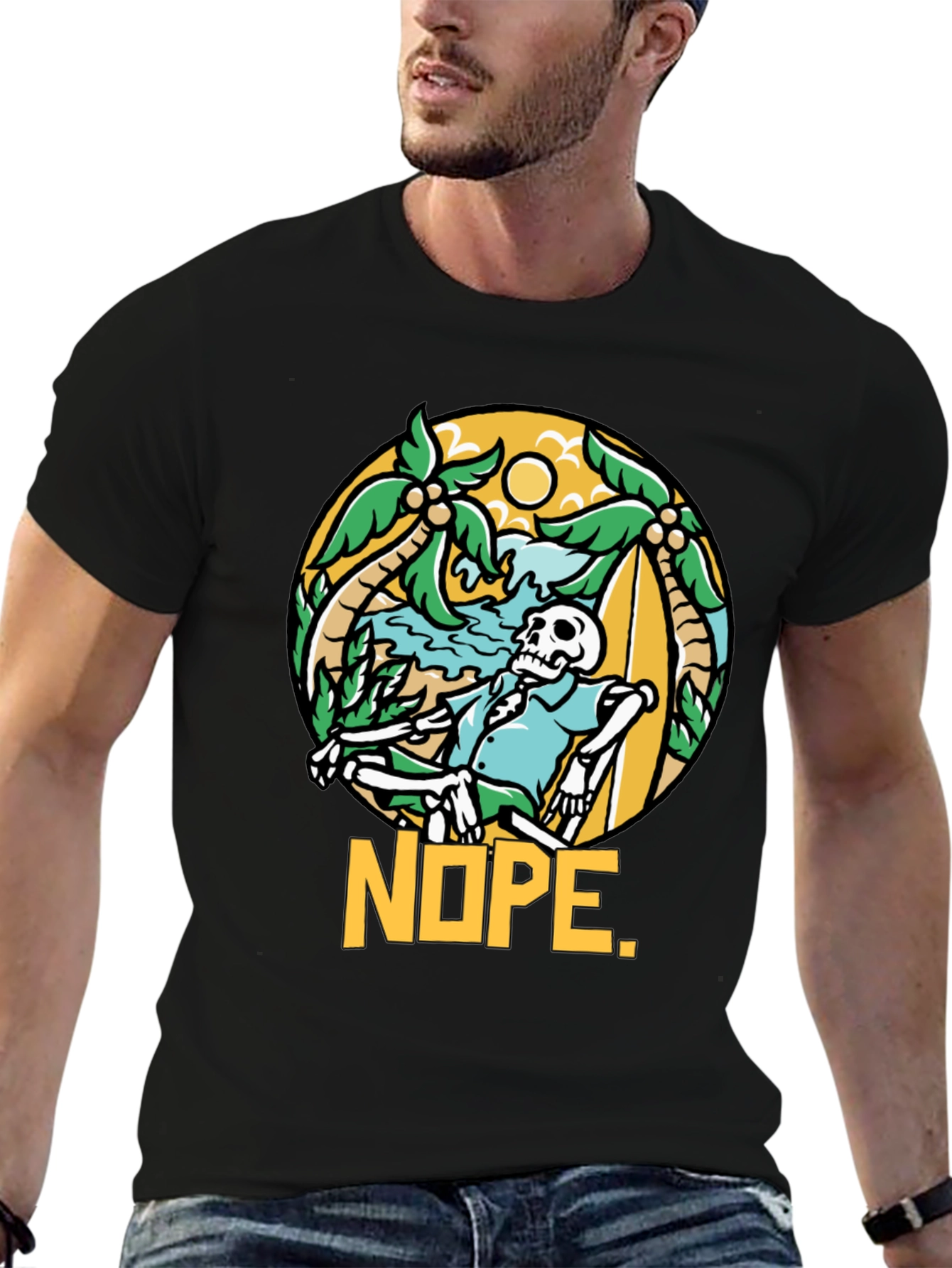 Relaxed Skeleton NOPE Graphic Tee