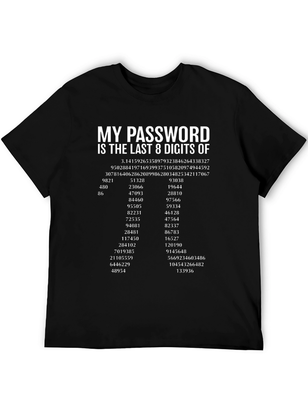 My Password Pi Funny Math T-Shirt