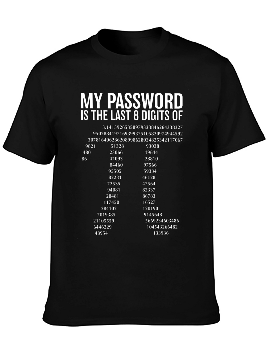 My Password Pi Funny Math T-Shirt