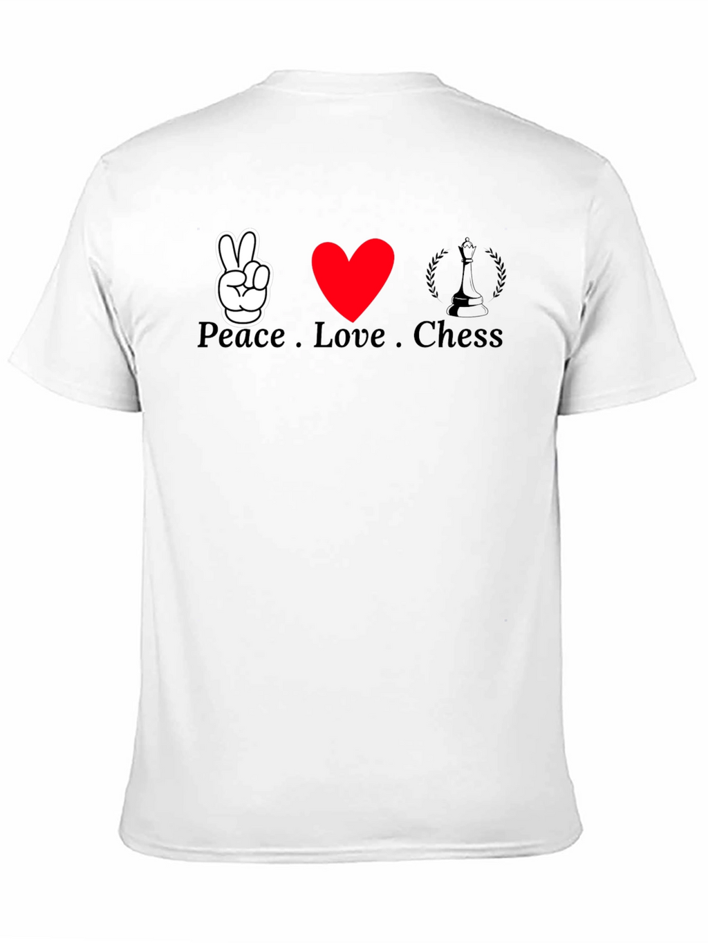 Peace Love Chess Graphic Tee - Black T-Shirt