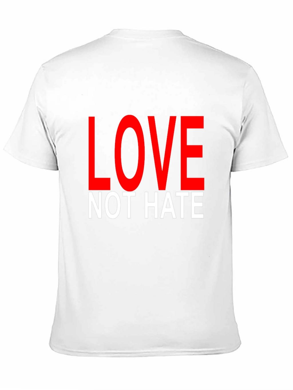 Love Not Hate T-Shirt Black Short Sleeve