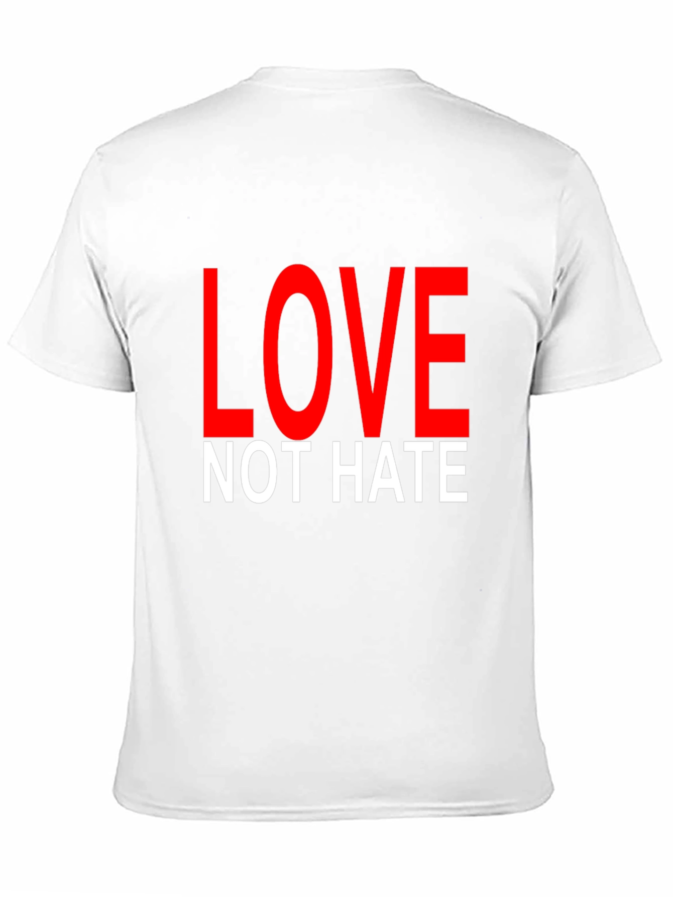 Love Not Hate T-Shirt Black Short Sleeve