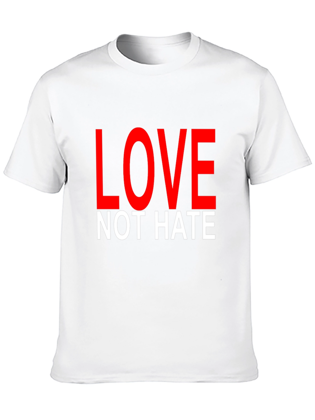Love Not Hate T-Shirt Black Short Sleeve