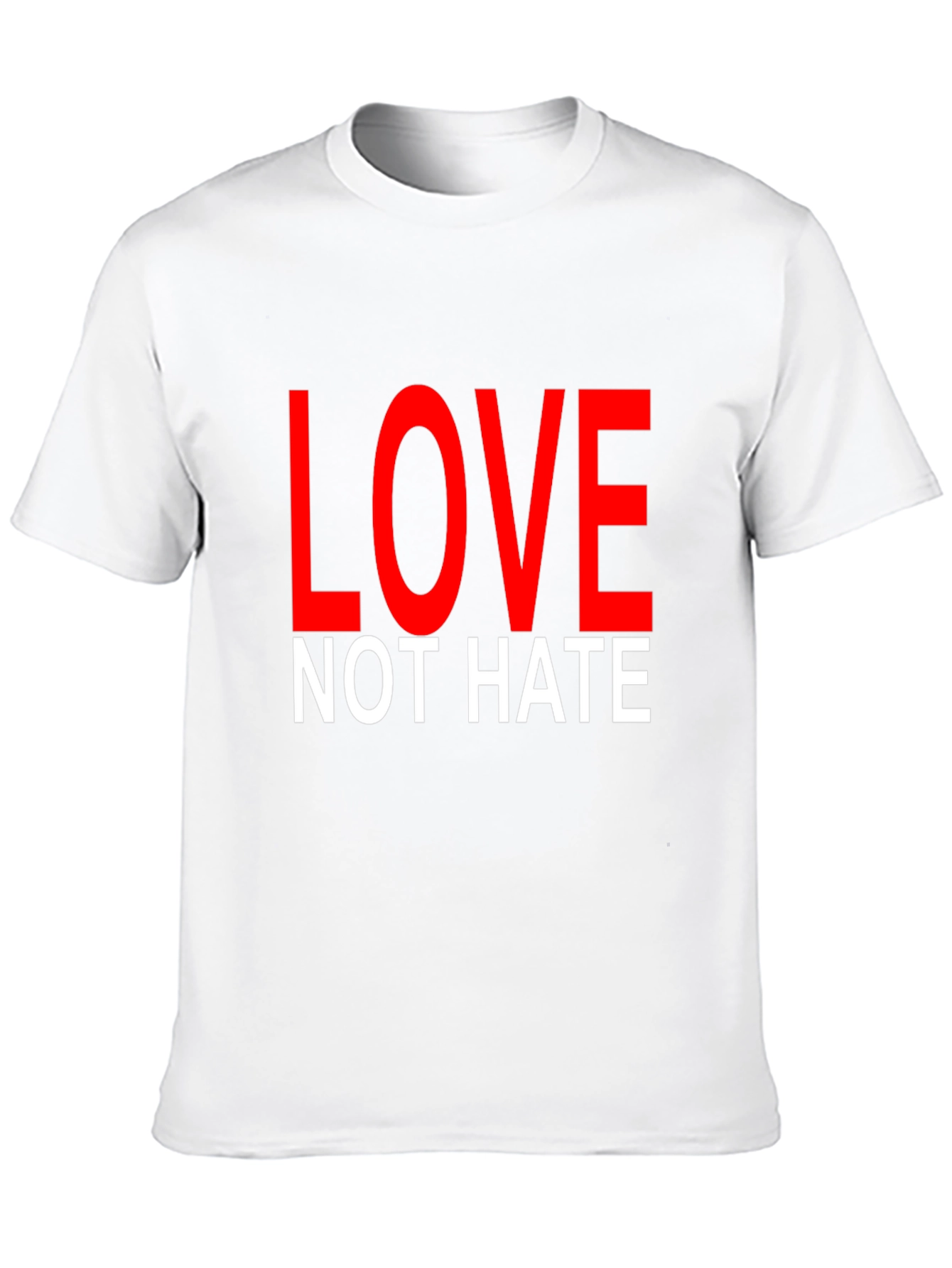 Love Not Hate T-Shirt Black Short Sleeve