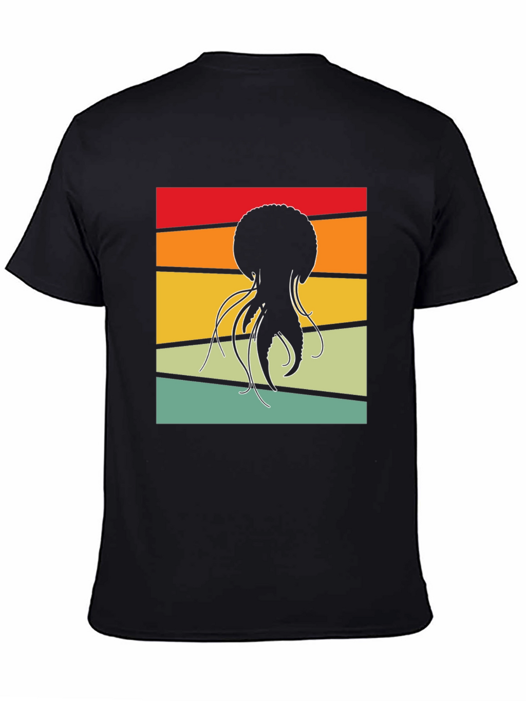 Retro Jellyfish Graphic Tee - Black