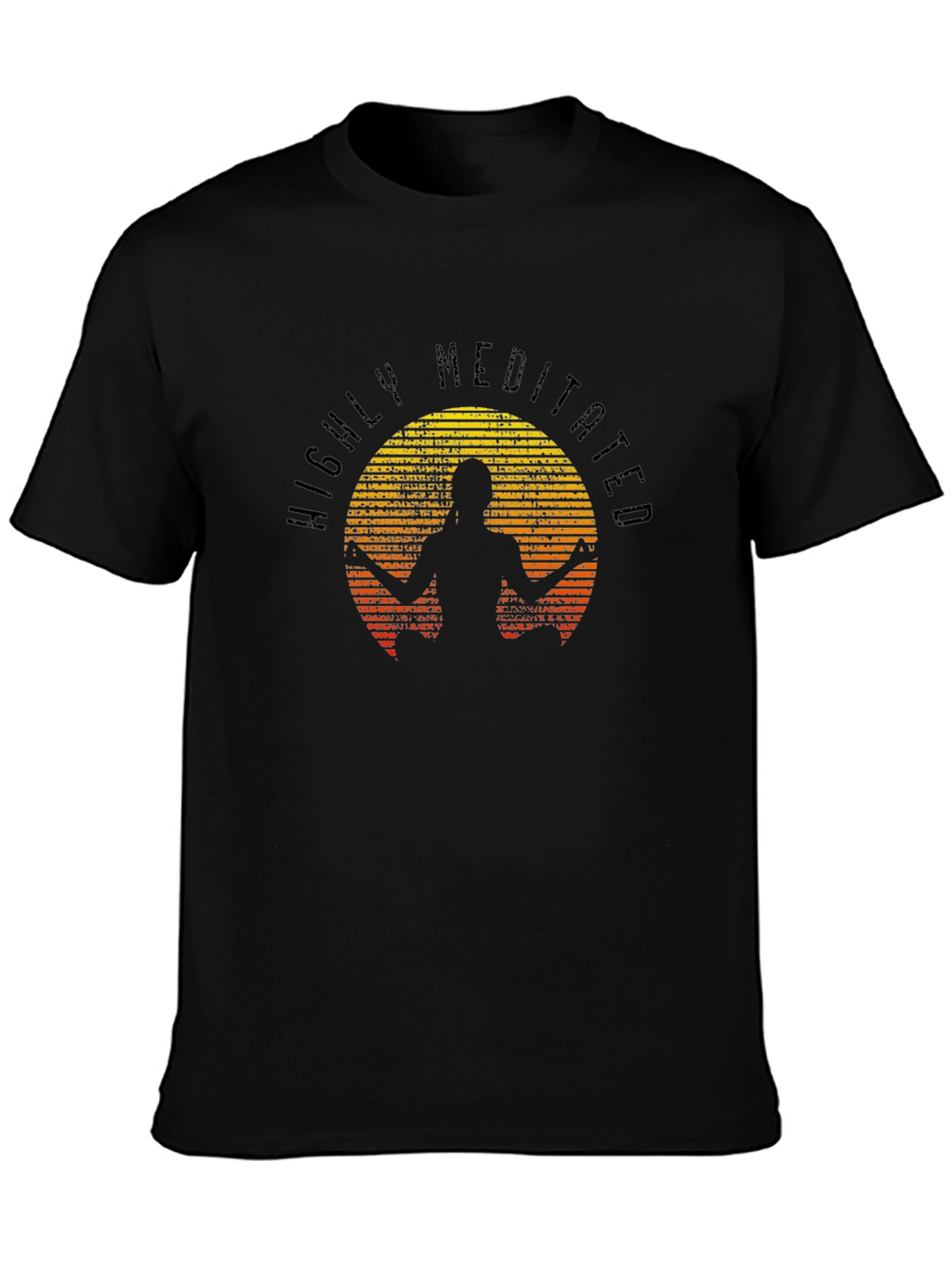 Highly Meditated Black Graphic T-Shirt