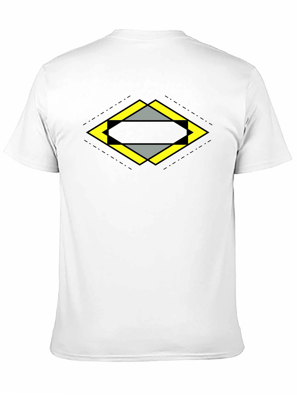 Geometric Diamond Graphic Tee - Black