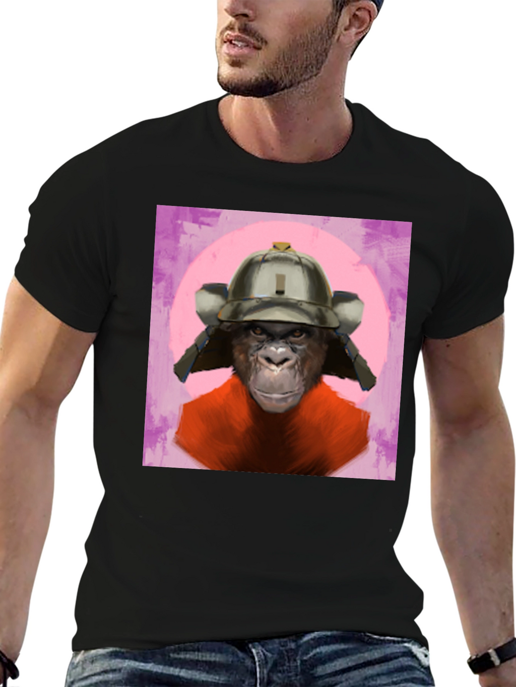 Samurai Ape Graphic Tee - Unique Design