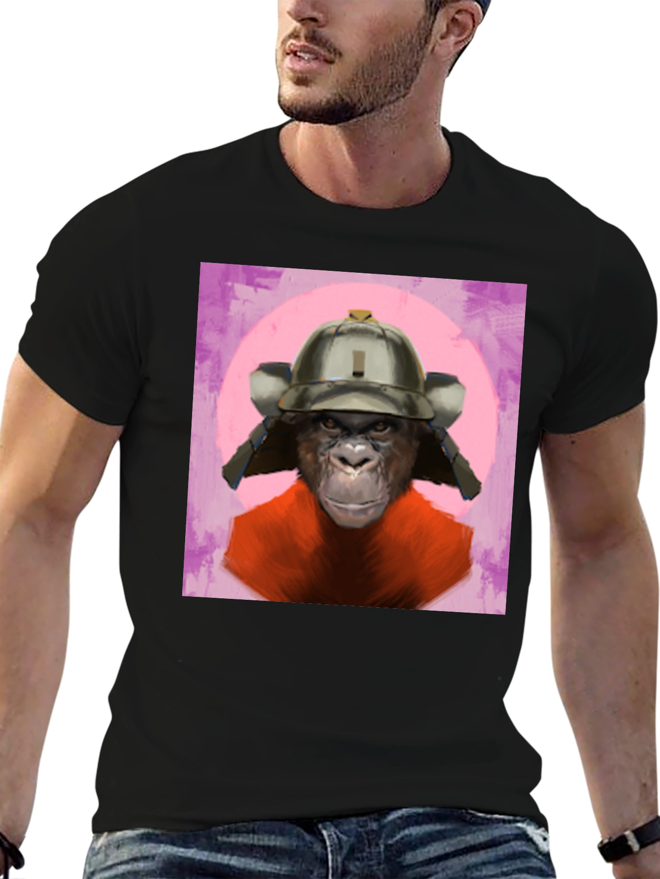 Samurai Ape Graphic Tee - Unique Design