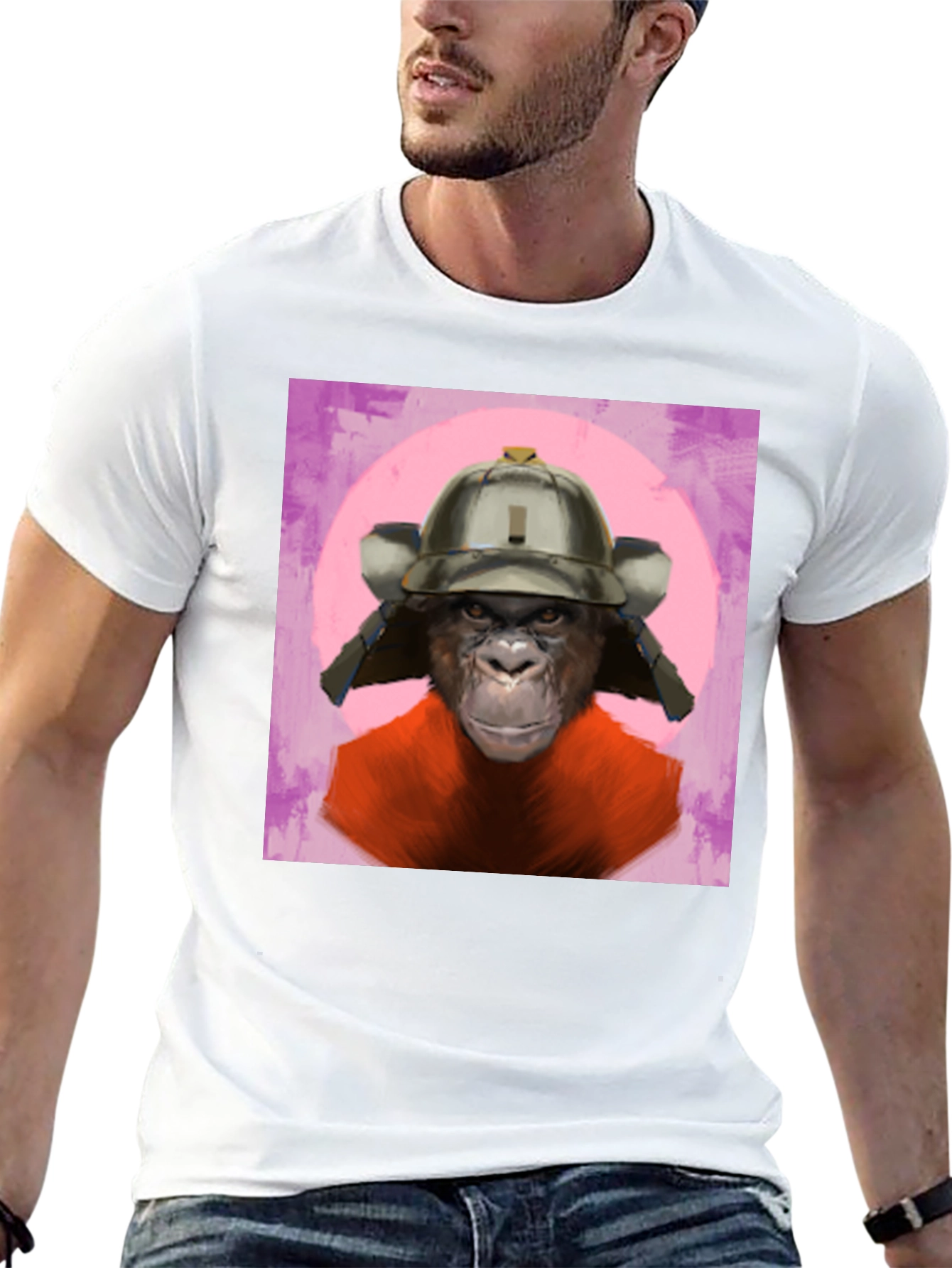 Samurai Ape Graphic Tee - Unique Design