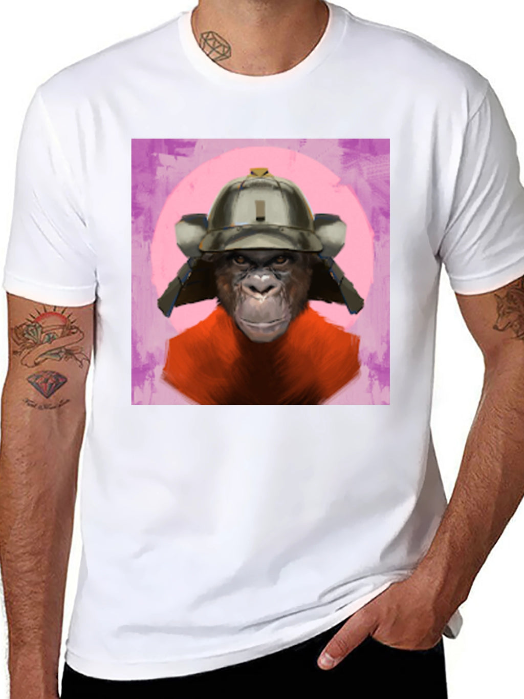 Samurai Ape Graphic Tee - Unique Design