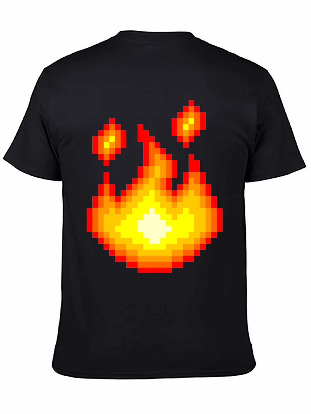 Pixel Fire Graphic Tee - Retro Gaming Style