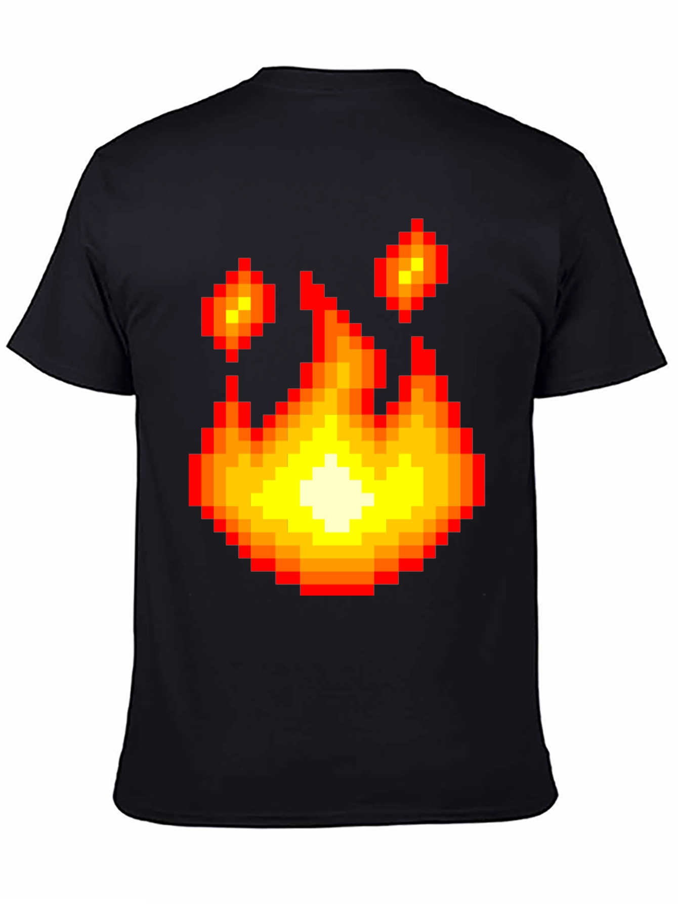 Pixel Fire Graphic Tee - Retro Gaming Style
