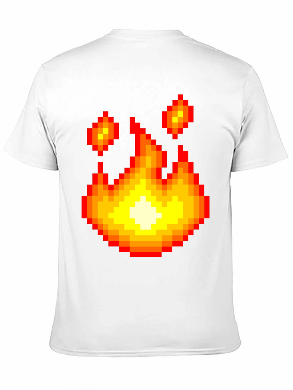 Pixel Fire Graphic Tee - Retro Gaming Style