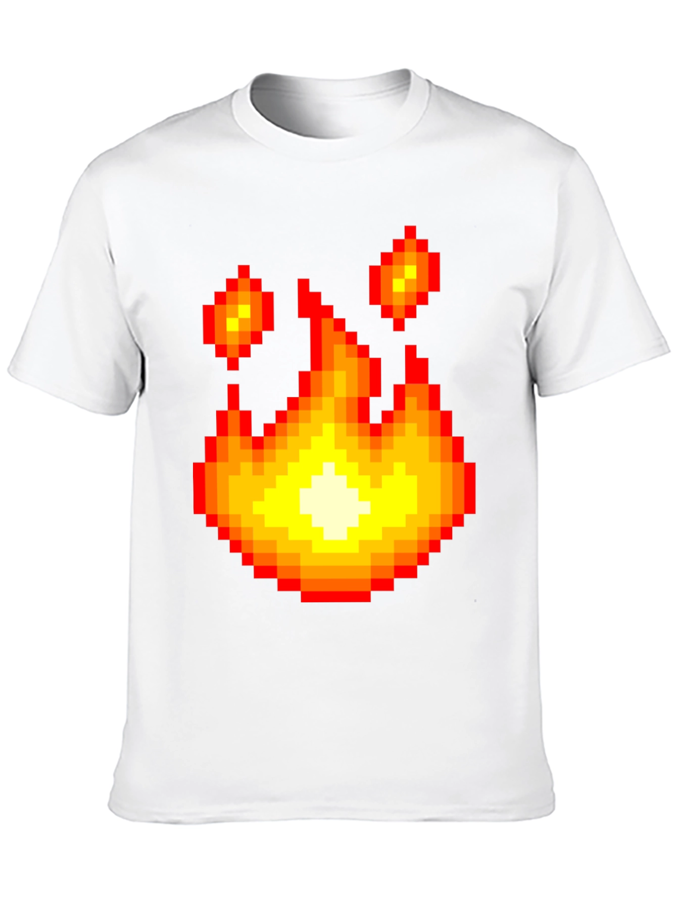 Pixel Fire Graphic Tee - Retro Gaming Style