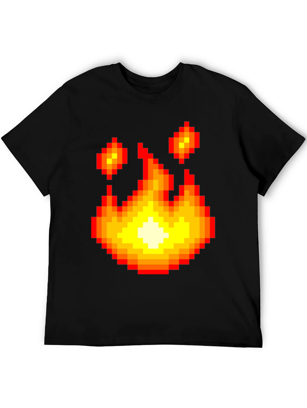 Pixel Fire Graphic Tee - Retro Gaming Style