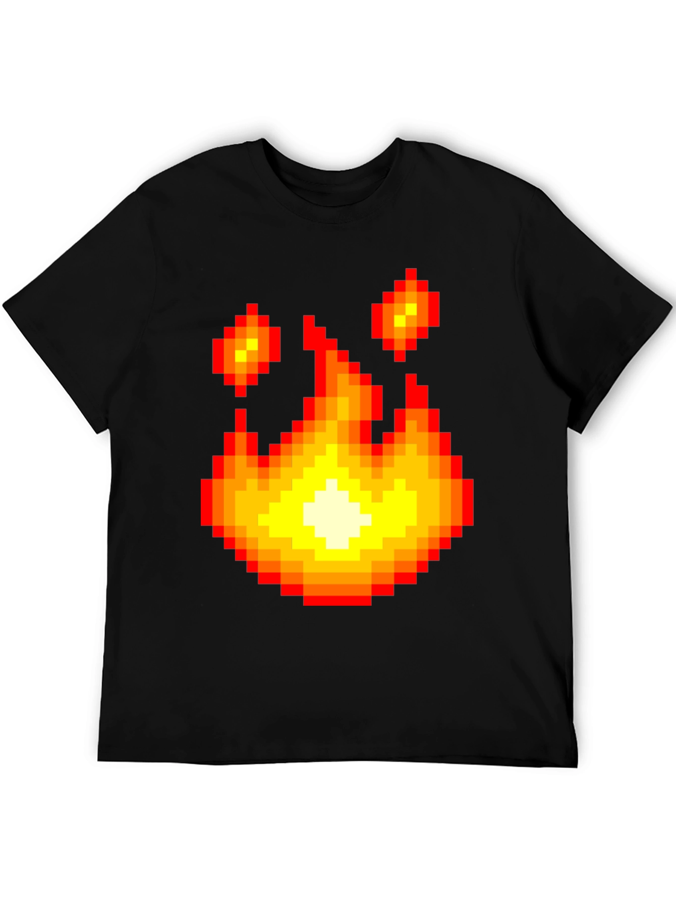Pixel Fire Graphic Tee - Retro Gaming Style
