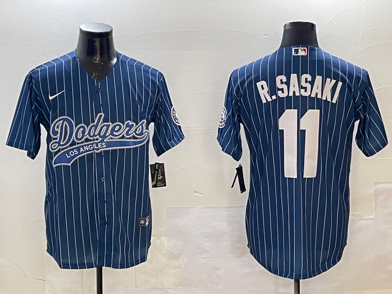 Men's Los Angeles Dodgers Roki Sasaki #11 Royal Team Game Jerseys