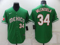 Men's 2023 World Baseball Classic #34 Fernando Valenzuela Mexico Green Jerseys