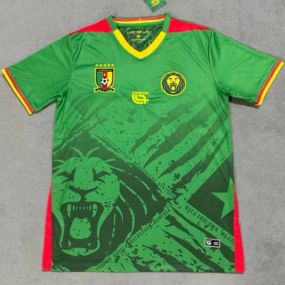 2025/26 Cameroon Home Green Fans Soccer Jersey Front