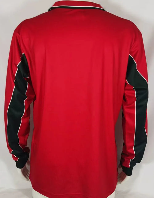 1998 Morocco Red Retro Long Sleeve Soccer Jersey Back