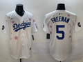 Men's Los Angeles Dodgers Freddie Freeman #5 White Alternate Replica Player Jerseys