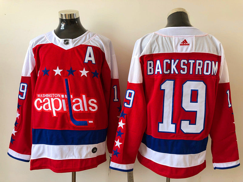Men's Washington Capitals Nicklas Backstrom #19 Red Home Breakaway Jerseys