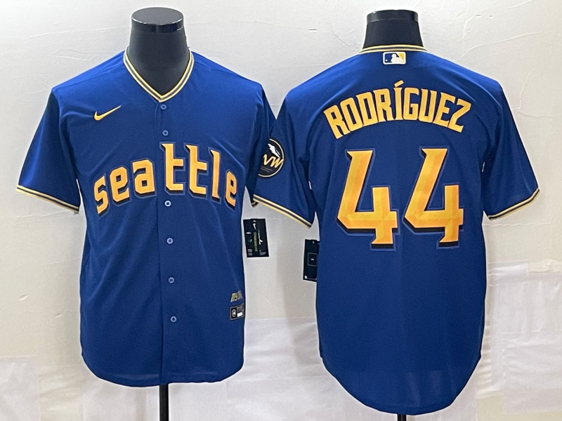 Men's Seattle Mariners Julio Rodriguez #44 Royal 2023 City Connect Replica Jerseys