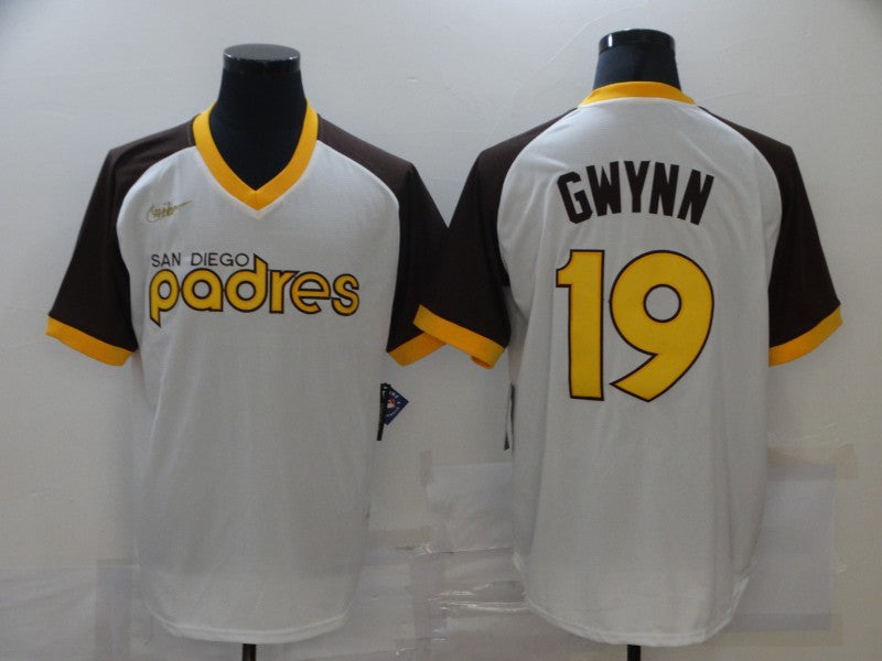 Men's San Diego Padres Tony Gwynn #19 White Player Jerseys