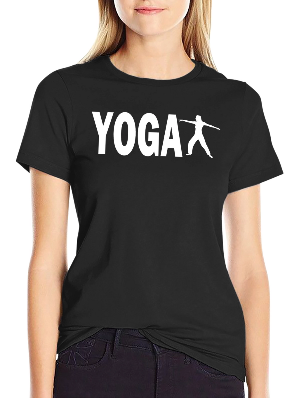 Yoga Pose Black T-Shirt