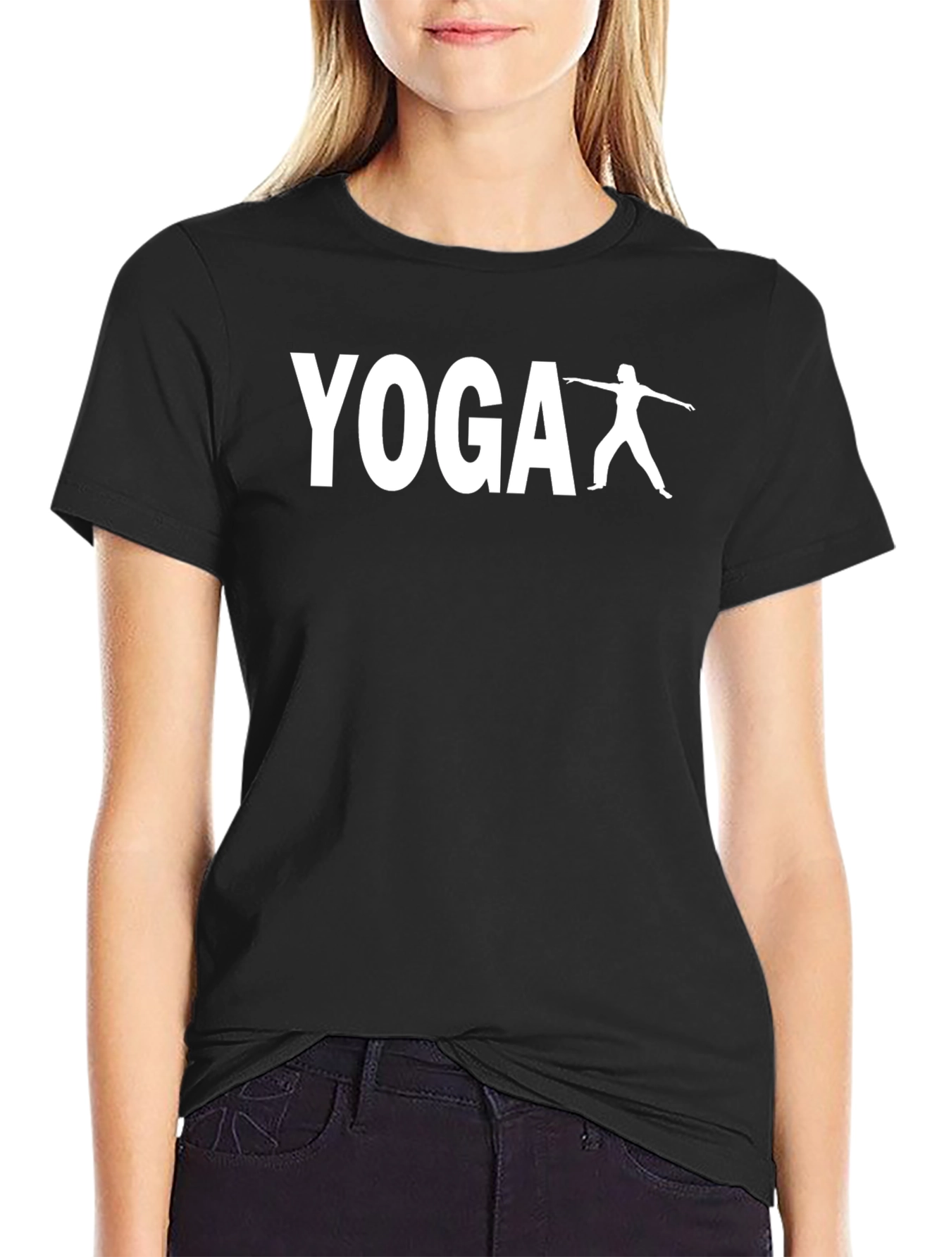 Yoga Pose Black T-Shirt