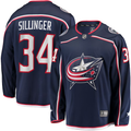 Men's Columbus Blue Jackets Cole Sillinger #34 Navy Home Breakaway Player Jerseys