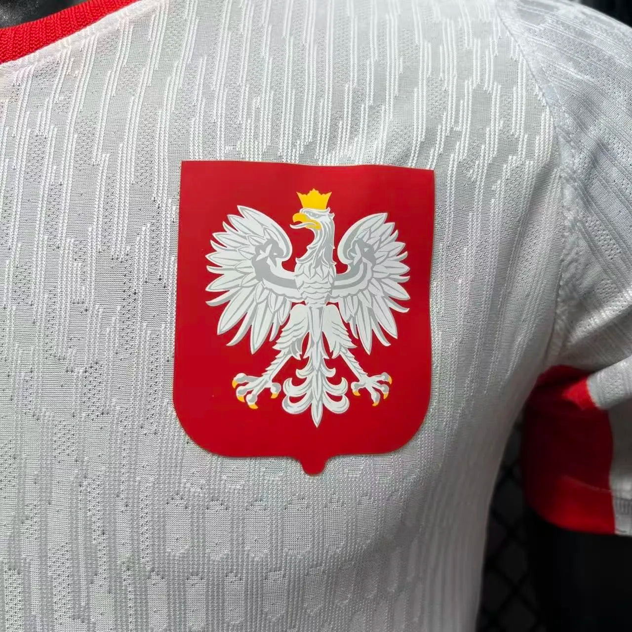 2026/27 Poland Home White Player Version Soccer Jersey Detail 2
