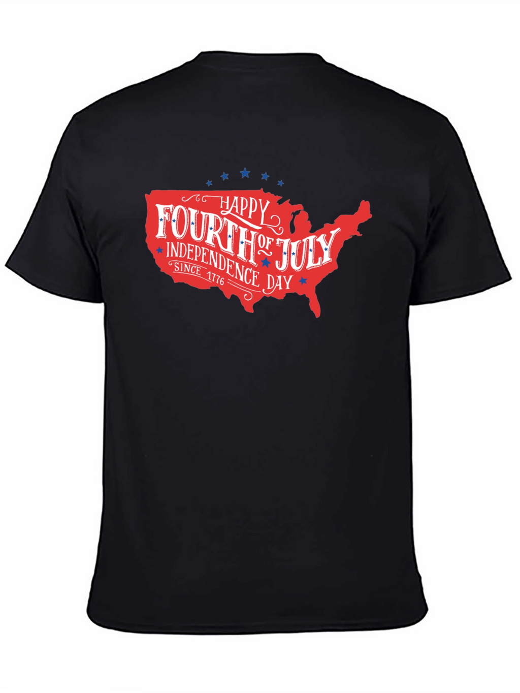 Patriotic Fourth of July USA Map T-Shirt